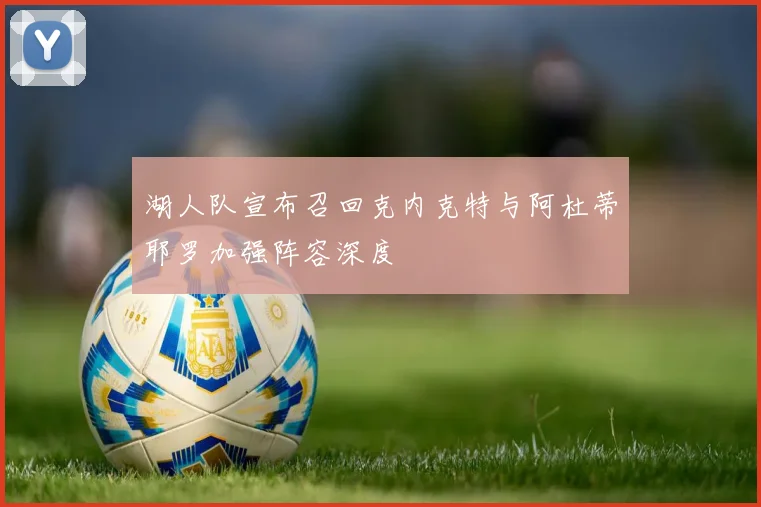 湖人队宣布召回克内克特与阿杜蒂耶罗加强阵容深度